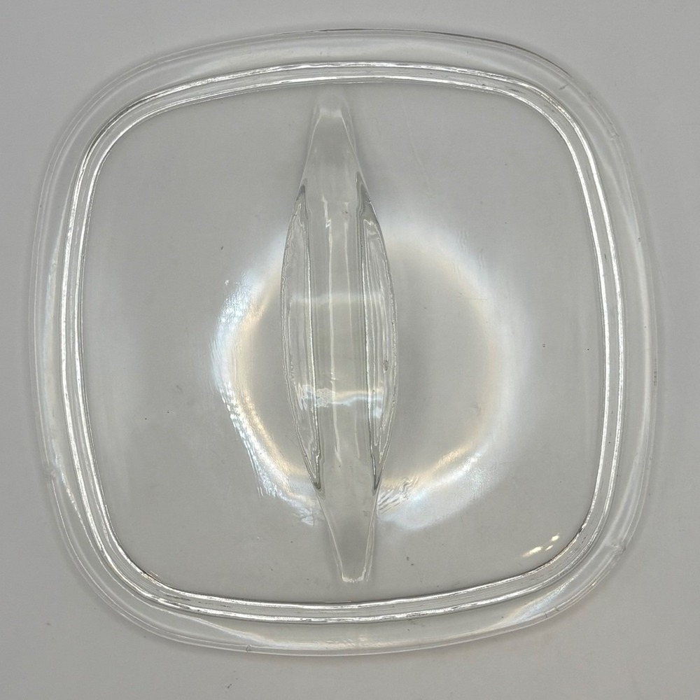 Vtg Pyrex A-12-C Glass Lid 7.5" for CorningWare A-1.75-B Casserole Chipped